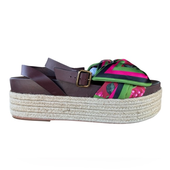 Farm Rio Scarf Raffia Platform Sandals - Picture 3 of 16